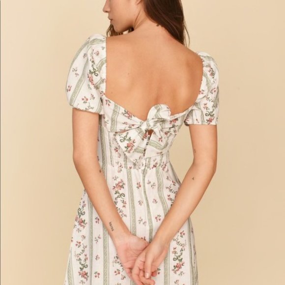 Reformation Denver Linen Dress in Heath *NEW* - Picture 3 of 6